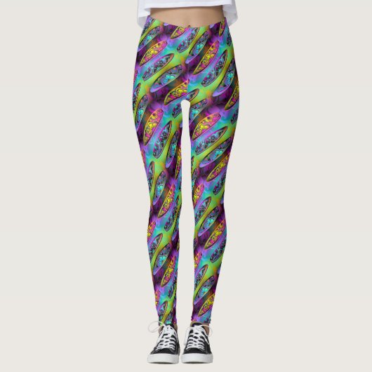 Surfbretter 2A-2D Bildoptionen Leggings (Vorderseite)