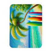 Surfbretter am Strand Magnet (Vertikal)