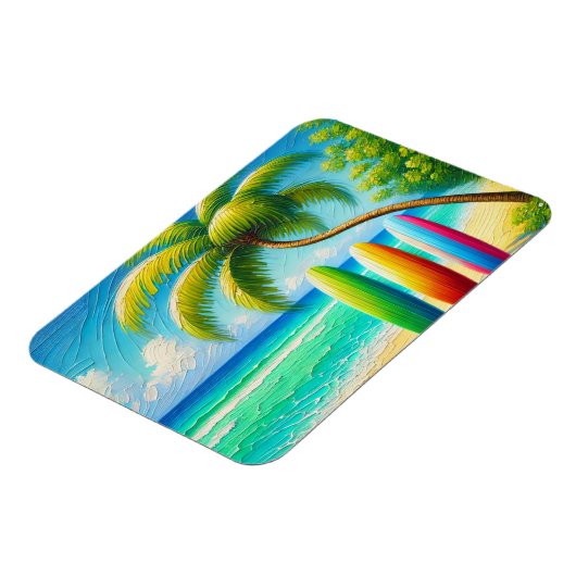 Surfbretter am Strand Magnet (Linke Seite)