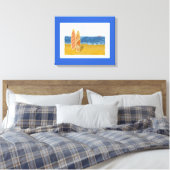 Surfbretter am Strand übersäte Canvas Art Leinwanddruck (Insitu (Schlafzimmer))