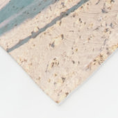 Surfbretter am Strand werfen Kissen Fleecedecke (Ecke)