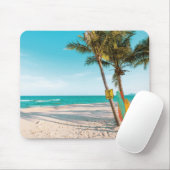 Surfbretter am Strand werfen Kissen Mousepad (Mit Mouse)