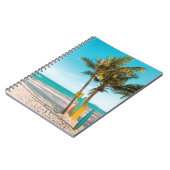 Surfbretter am Strand werfen Kissen Notizblock (Linke Seite)