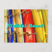 Surfbretter am Waikiki Beach Postcard Postkarte (Vorderseite)