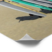 Surfbretter Asbury Park NJ Beach Poster (Ecke)