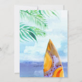 Surfbretter auf dem Strand Einladung (Rückseite)