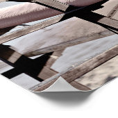 Surfbretter auf dem Strandposter drucken Poster (Ecke)