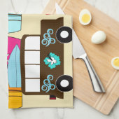 Surfbretter Beach Bum Surfing Hippie Vans Geschirrtuch (Viertel Falte)