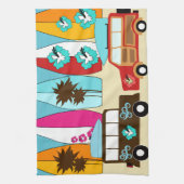 Surfbretter Beach Bum Surfing Hippie Vans Geschirrtuch (Vertikal)