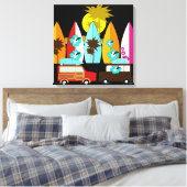 Surfbretter Beach Bum Surfing Hippie Vans Leinwanddruck (Insitu (Schlafzimmer))
