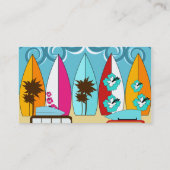 Surfbretter Beach Bum Surfing Hippie Vans Visitenkarte (Rückseite)