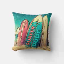 Surfbretter für Surfer-Typ Kissen