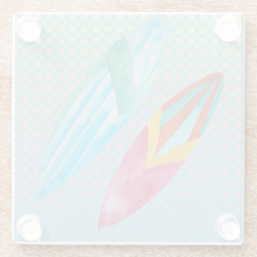 Surfbretter Glasuntersetzer (Rückseite)