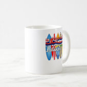 Surfbretter Hawaii-Flagge Kaffeetasse (VorderseiteRechts)