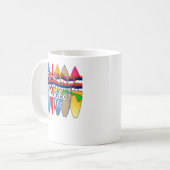 Surfbretter Hawaii-Flagge Kaffeetasse (Vorderseite Links)