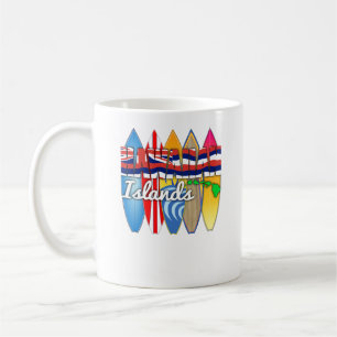 Surfbretter Hawaii-Flagge Kaffeetasse