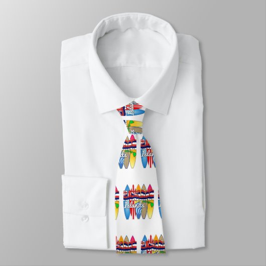 Surfbretter Hawaii-Flagge Krawatte (Gebunden)