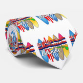 Surfbretter Hawaii-Flagge Krawatte (Gerollt)