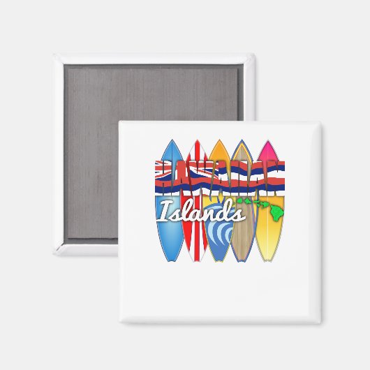 Surfbretter Hawaii-Flagge Magnet (Vorderseite/Rückseite)
