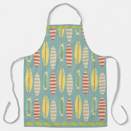 Surfbretter, Hibiskus Blume Streifen Stich Schürze