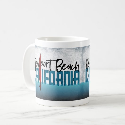 Surfbretter in Newport Beach California Kaffeetasse (Vorderseite Links)