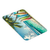 Surfbretter in Strandfarbe und Tinte Magnet (Rechte Seite)