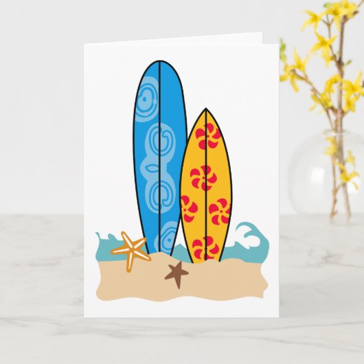 Surfbretter Karte (Gelbe Blume)