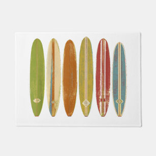 Surfbretter mit Longboard Vintag im Retro-Stil Fußmatte