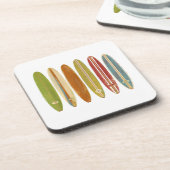 Surfbretter mit Longboard Vintag im Retro-Stil Getränkeuntersetzer (Linke Seite)