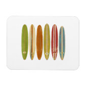 Surfbretter mit Longboard Vintag im Retro-Stil Magnet (Horizontal)