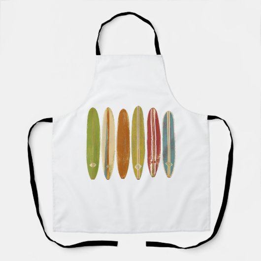 Surfbretter mit Longboard Vintag im Retro-Stil Schürze (Vorderseite)