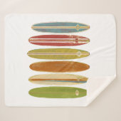 Surfbretter mit Longboard Vintag im Retro-Stil Sherpadecke (Vorderseite (Horizontal))