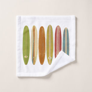 Surfbretter mit Longboard Vintag im Retro-Stil Waschlappen