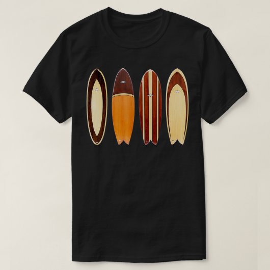 Surfbretter mit Longboard Vintag T-Shirt (Design vorne)