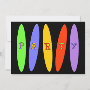Surfbretter-Party Einladung
