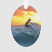 Surfbretter Personalisiert Fotovorlage Weihnachten Ornament (Rückseite)