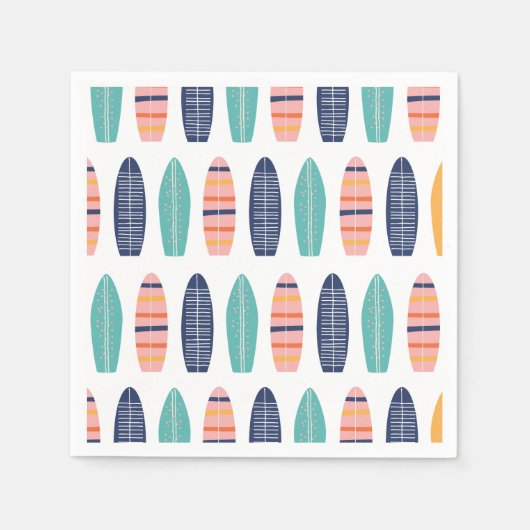 Surfbretter - Pink Retro Beach Serviette (Vorderseite)