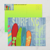 Surfbretter Postkarte (Vorne/Hinten)