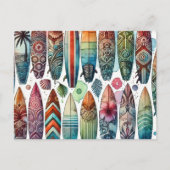 Surfbretter Postkarte (Vorderseite)