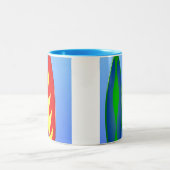 Surfbretter Retro-Surfen Zweifarbige Tasse (Mittel)