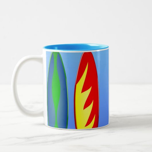 Surfbretter Retro-Surfen Zweifarbige Tasse (Links)