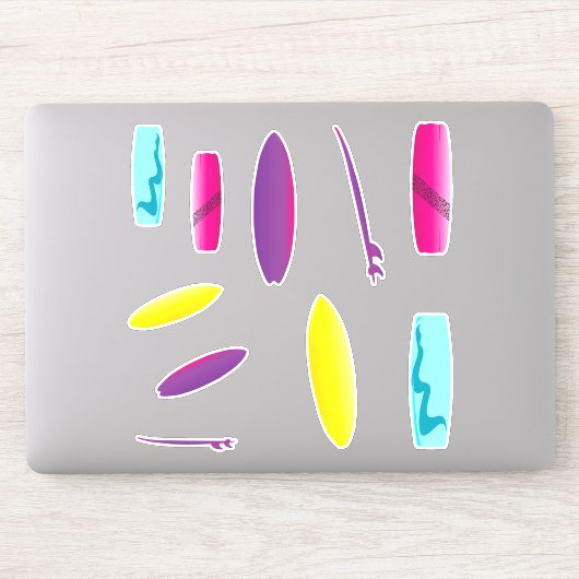 Surfbretter Set Aufkleber (Computer)