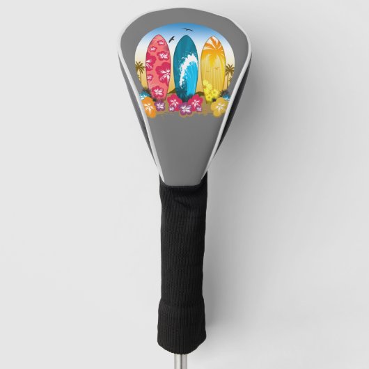 Surfbretter Strand Golf Headcover (Vorderseite)