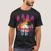 Surfbretter Sunset T-Shirt (Vorderseite)
