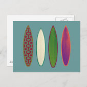 Surfbretter ~ Surfen Postkarte (Vorne/Hinten)