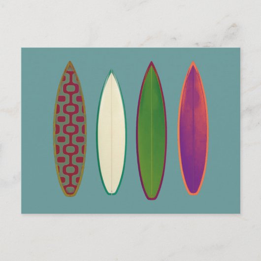Surfbretter ~ Surfen Postkarte (Vorderseite)