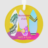 Surfbretter Surfen Urlaub Sake Ornament (Rückseite)