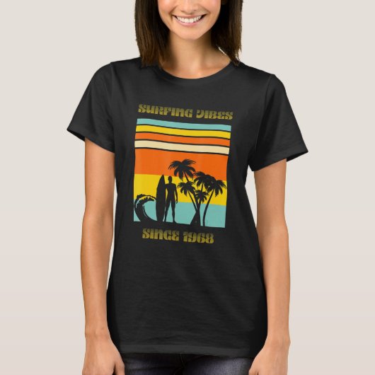Surfbretter und Palmen T-Shirt (Vorderseite)