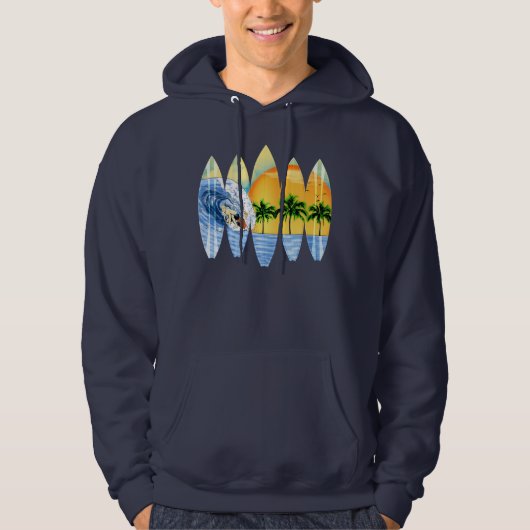 Surfbretter und Surfbretter Hoodie (Vorderseite)