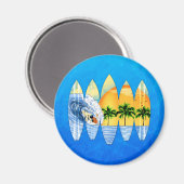 Surfbretter und Surfbretter Magnet (Vorderseite/Rückseite)